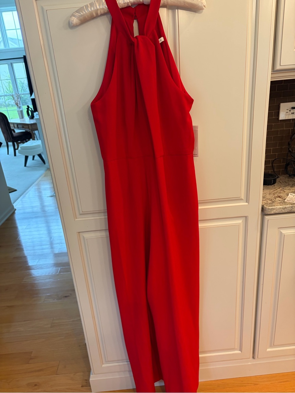 julia jordan Red Halter Neck Jumpsuit